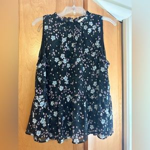 Beautiful Black LOFT Peplum Blouse